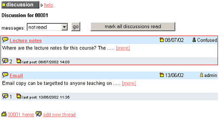 discussion threads